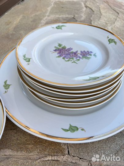 Столовый сервиз сирень дулево