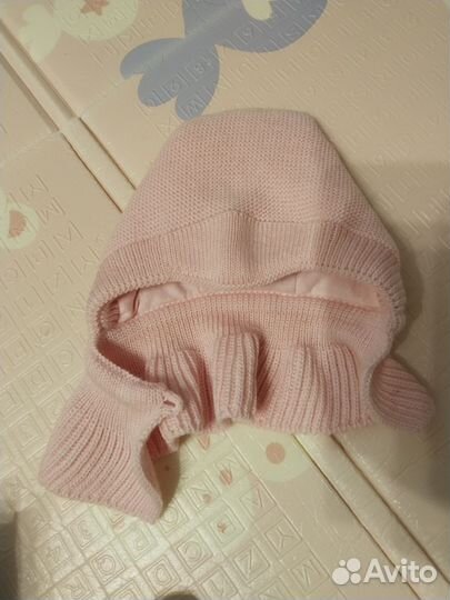 Зимняя шапка шлем для девочки