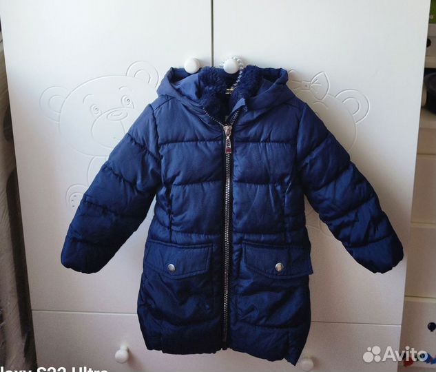 Куртки 5 штук для девочки zara 92-98, пальто