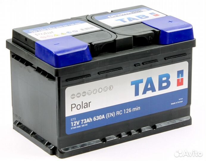 Акб 73Ач TAB Polar S низкий на Форд, Опель, Круз