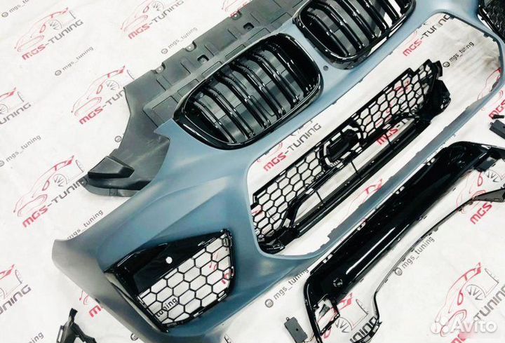 Бампер с решеткой в стиле X4M F98 на BMW X4 G02