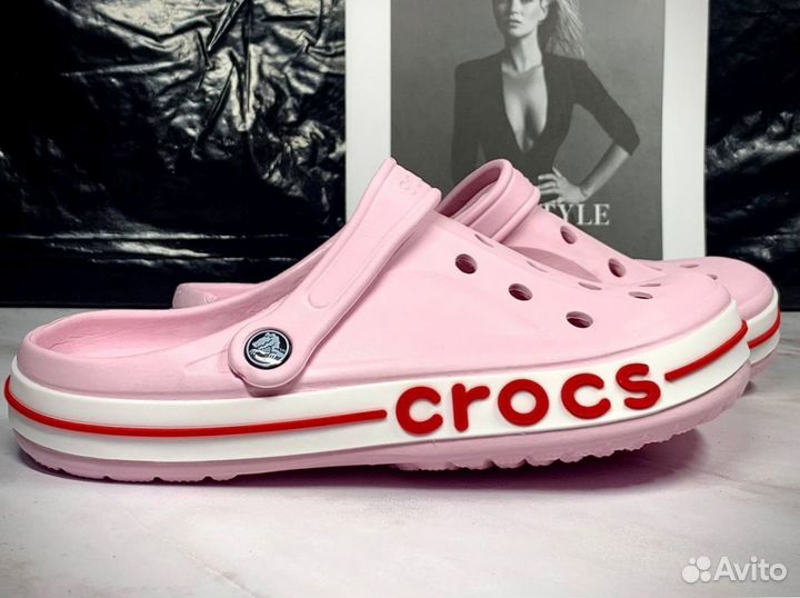 Crocs сабо розовые 41-45 размер