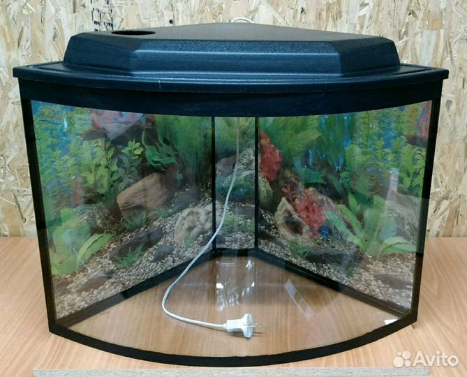 Аквариум угловой сферический 60 литров