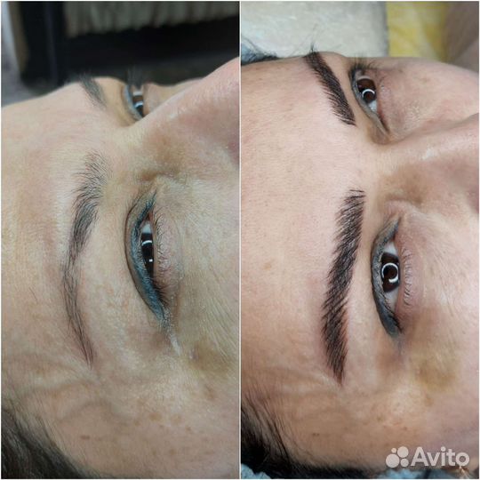 Микроблейдинг с эффектом ламинирование бровей