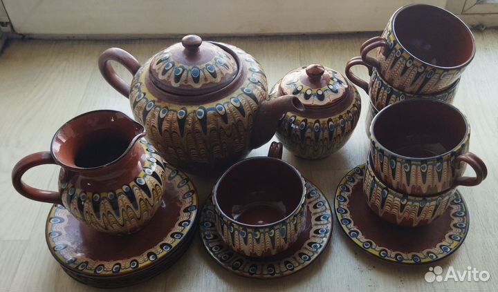 Чайный сервиз на 6 персон, керамика