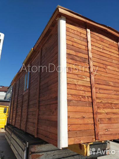 Вагончик бытовка строительная с установкой