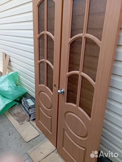 Дверь межкомнатная с коробкой двустворчатая