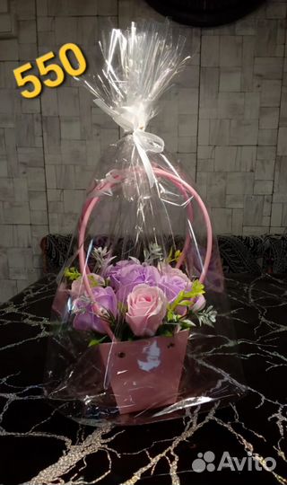 Букет из мыльных роз