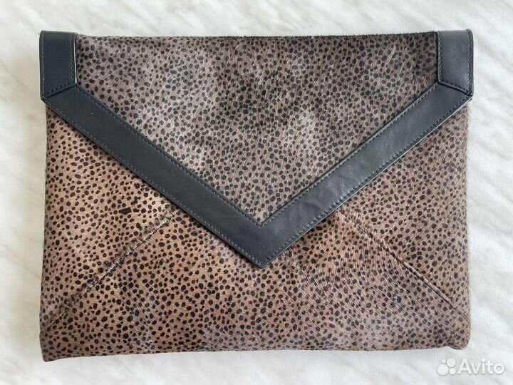 Сумка-конверт мех пони