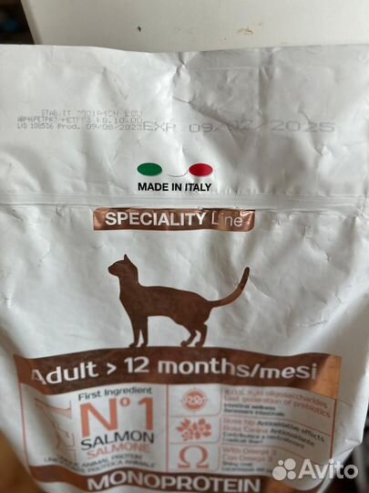 Корм для кошек monge лосось, курица