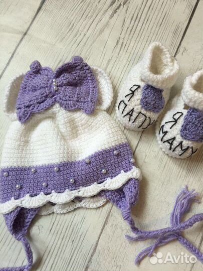 Набор (шапка + пинетки) Новые