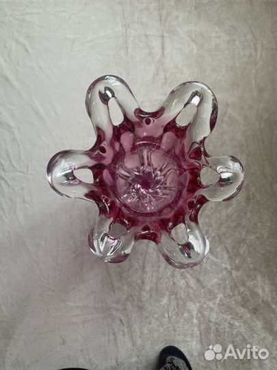 Ваза цветное стекло чехословакия