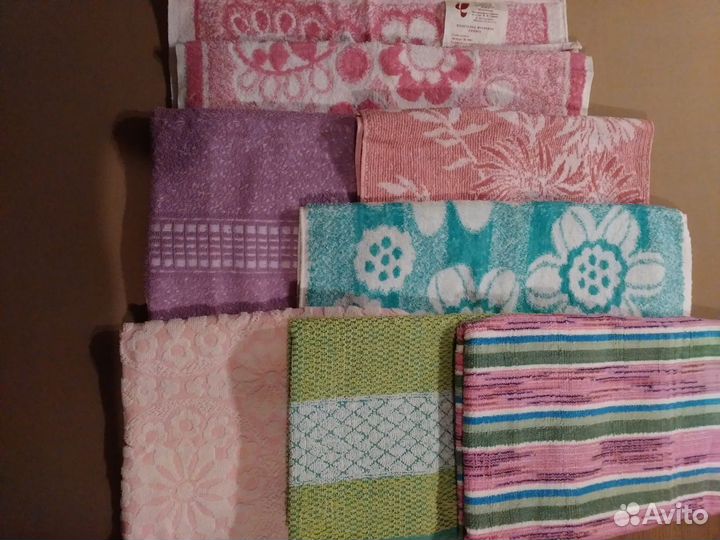 Полотенца СССР кнр махровые лен новые