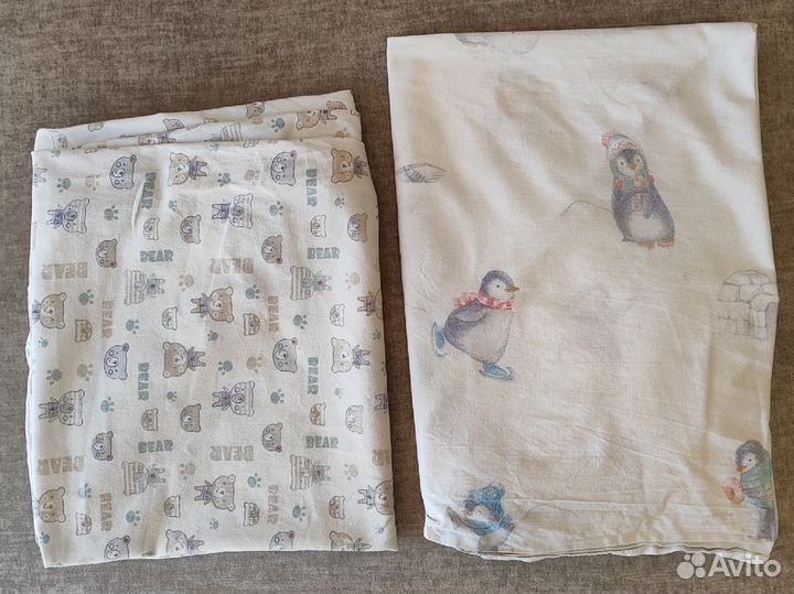 Простынь на резинке 2 шт, размер 120 60