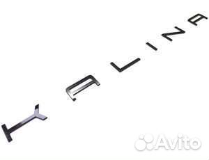 Шильдик-эмблема Kalina в стиле Порше, оргстекло