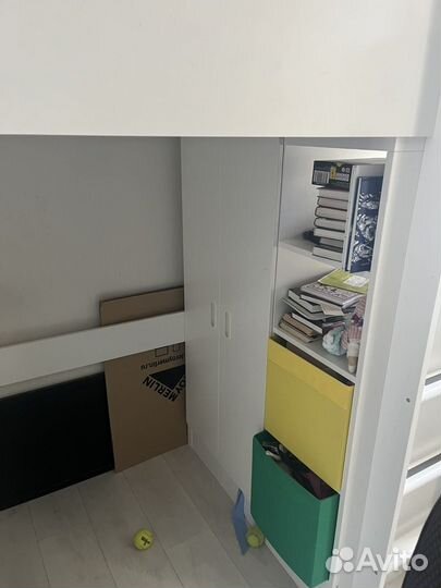 Кровать-чердак IKEA стува + шкаф и тумбочка