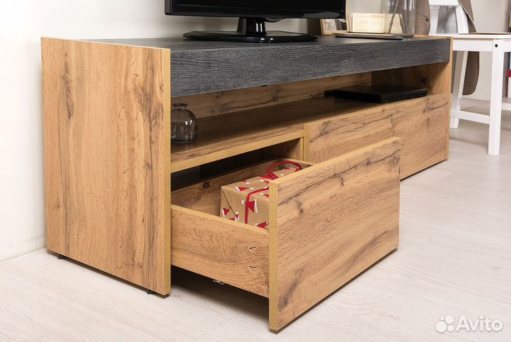 Тумба под телевизор в стиле Эко