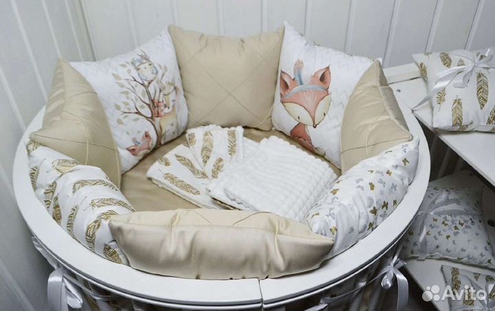 Бортики в кроватку Простынь на резинке Одеяло