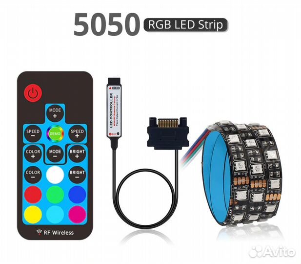 Система подсветки для корпуса,RGB комплект