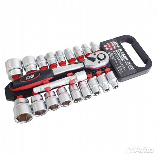 Набор головок торцевых с аксессуарами 1/2