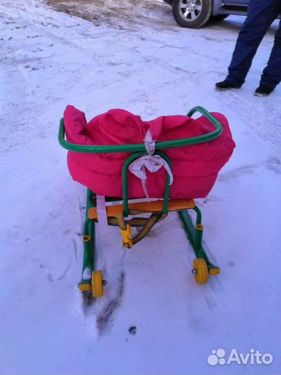Детские санки коляска бу