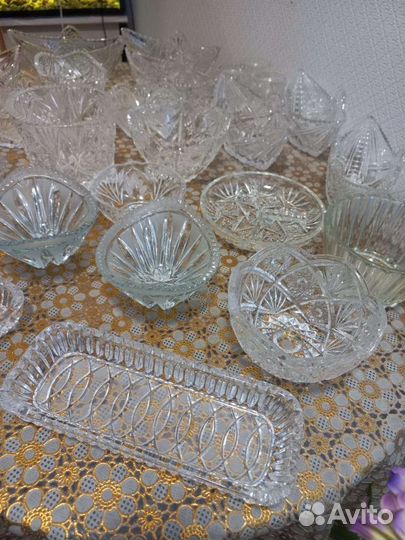 Хрусталь в ассортименте. Винтаж. СССР. Всё по 100