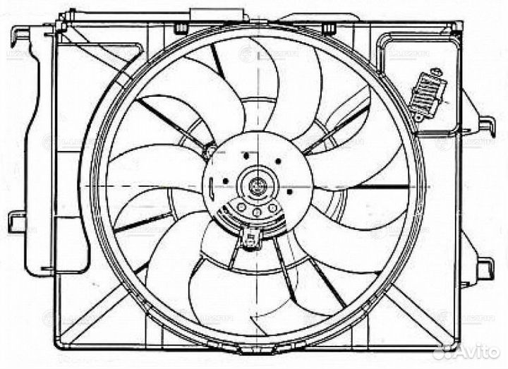 Вентилятор радиатора охлаждения Хендай Солярис 2 2