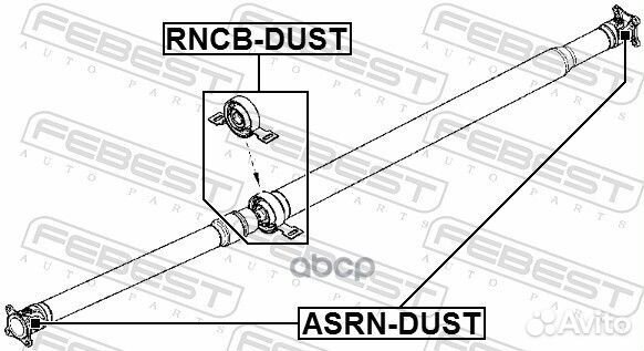 Крестовина кард.вала renault duster 11- asrn-DU