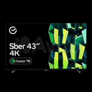 Телевизор Sber SDX-43U4124 43" 4K UHD, черный