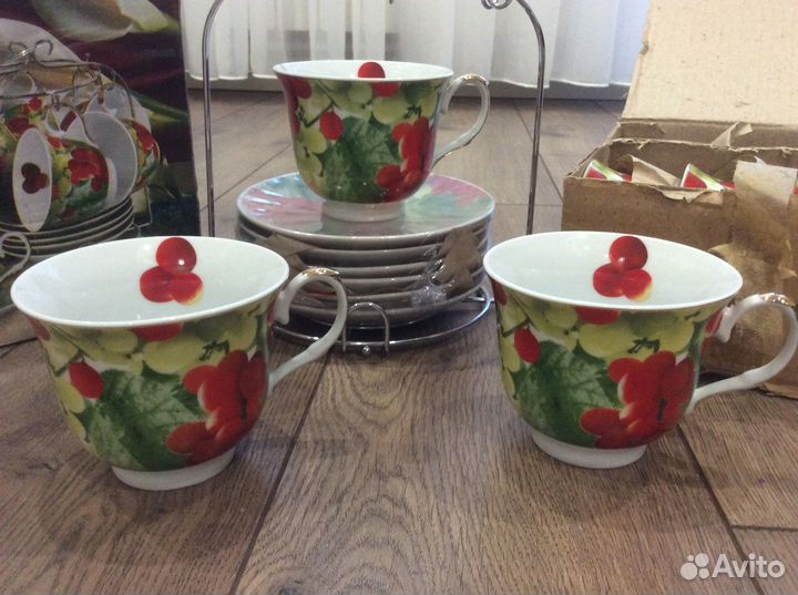 Чайный набор новый, фарфор,12 предметов