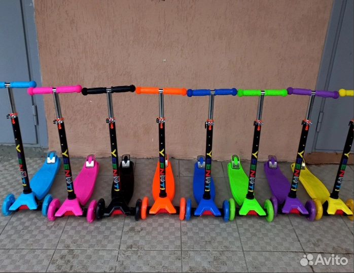 Самокат усиленный детский трехколесный