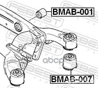 Bmab-001 сайлентблок зад. балки зад. внутр. BM