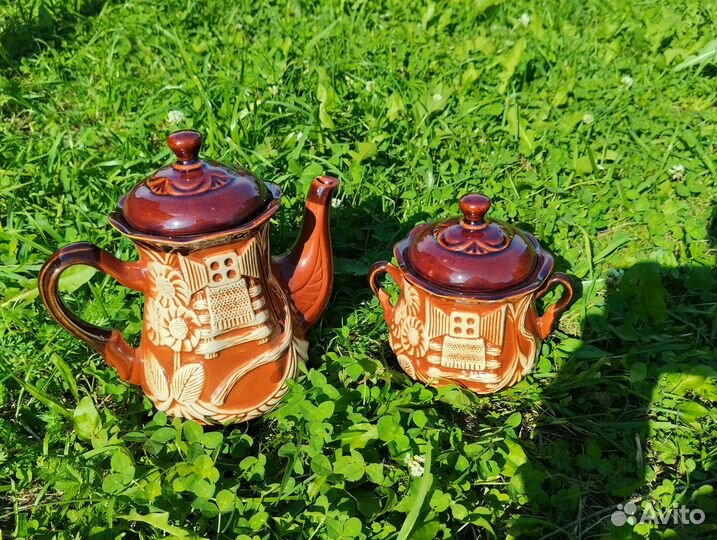 Чайный набор глиняный