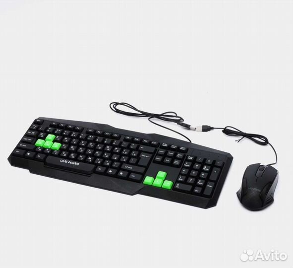 Клавиатура и мышь комплект (игровая)