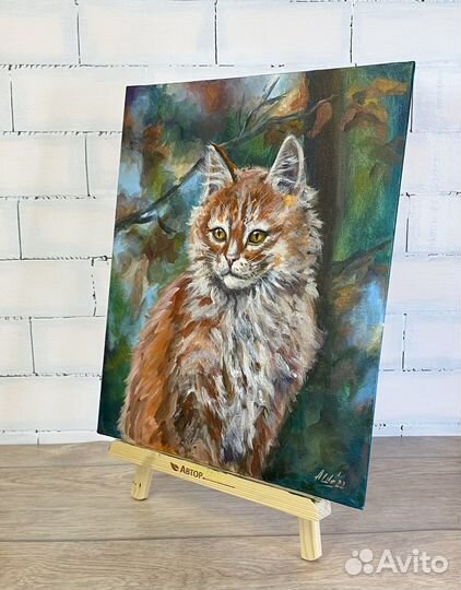 Картина кот Картина с животными Котенок Портрет