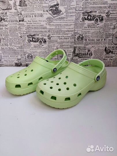 Crocs на высокой подошве женские W8 (38 размер)