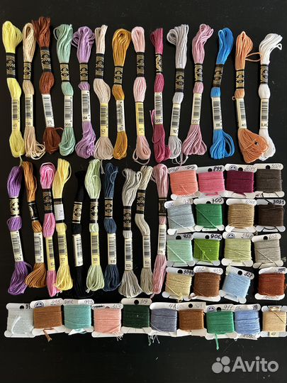 Нитки мулине DMC лот 50 цветов оригинал