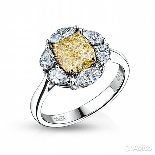 Кольцо No name кольцо с бриллиантом 2,00 CT FY/VS1