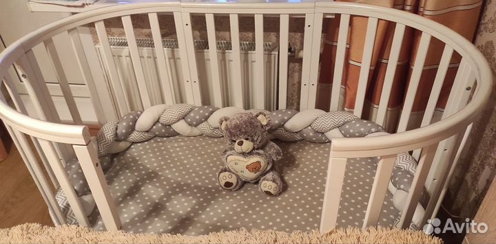 Детская кровать овальная/круглая 8в1