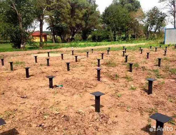 Ремонт фундамента винтовыми сваями