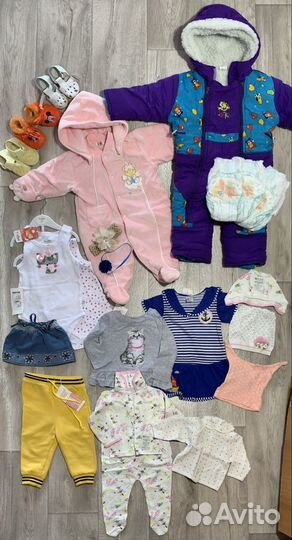 Вещи пакетом на девочку до 1 года