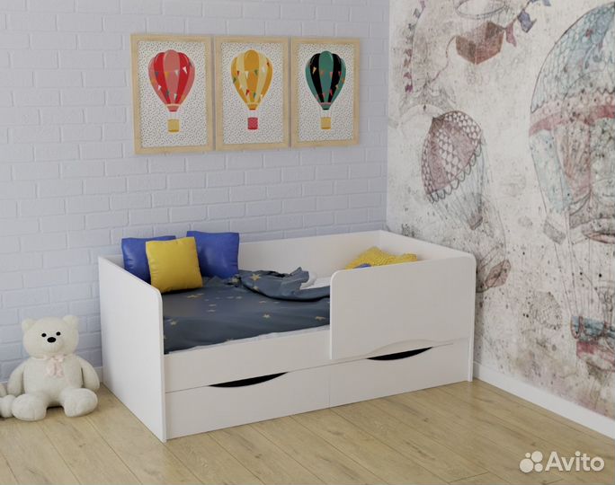 Кровать Малютка-2 (правая/левая) 160х80 см