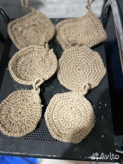 Набор мочалок из джута