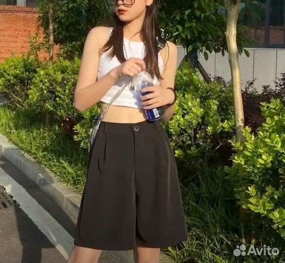 Шорты из костюмной ткани