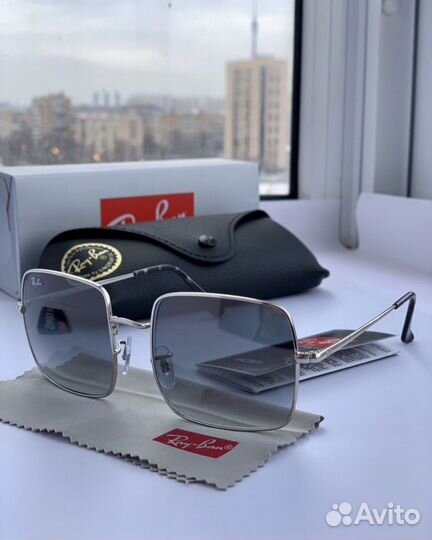 Очки Ray ban square пепельные