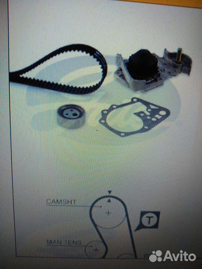 Комплект грм + помпа