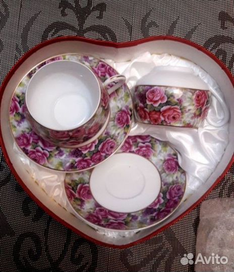 Фарфоровые пары с керамическими ложечками