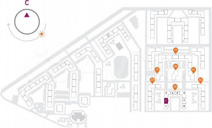 3-к. квартира, 65 м², 12/17 эт.