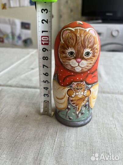 Матрёшка Кошка с котёнком 5 в 1