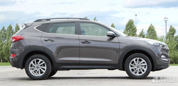 Рейлинги на крышу Hyundai Tucson 15-21, серые